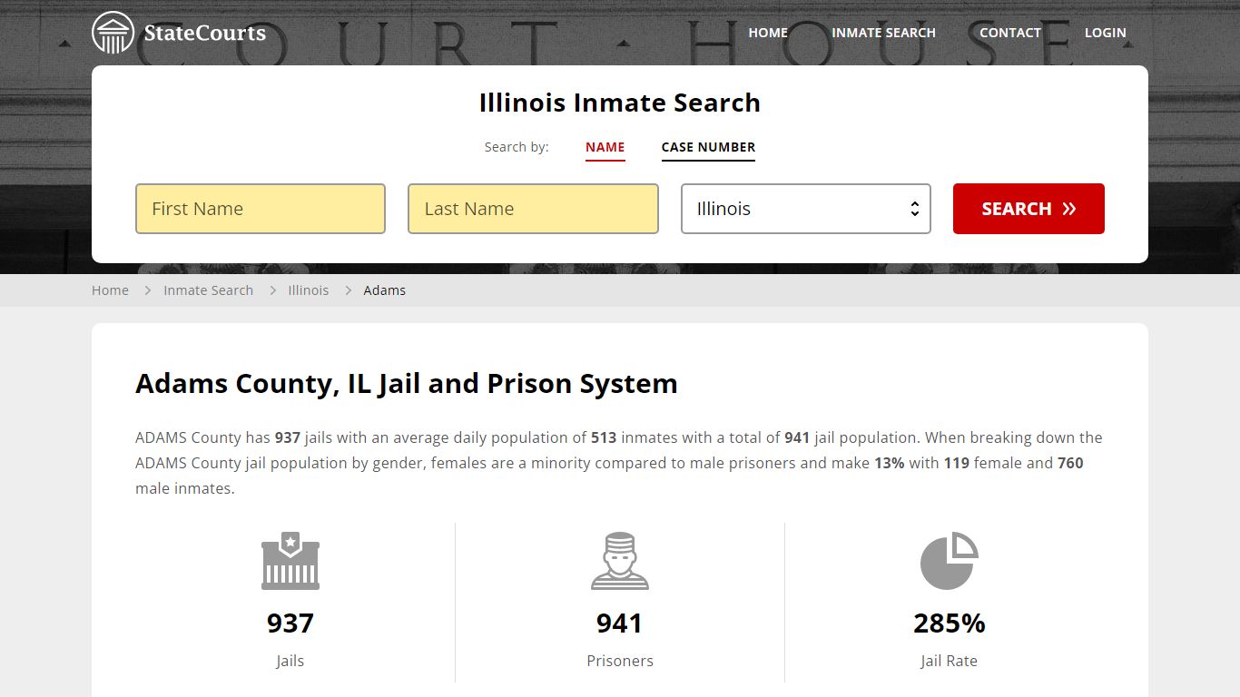 Adams County, IL Inmate Search - StateCourts