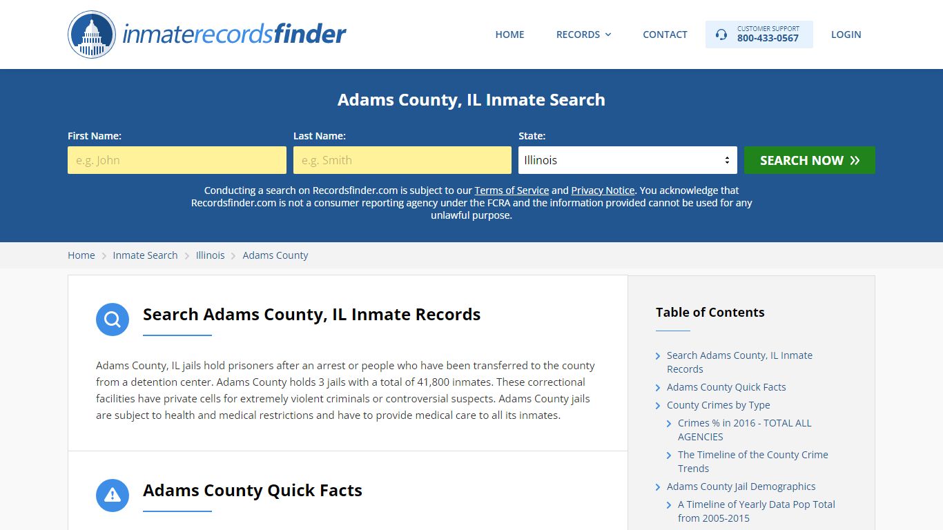 Adams County, IL Inmate Lookup & Jail Records Online